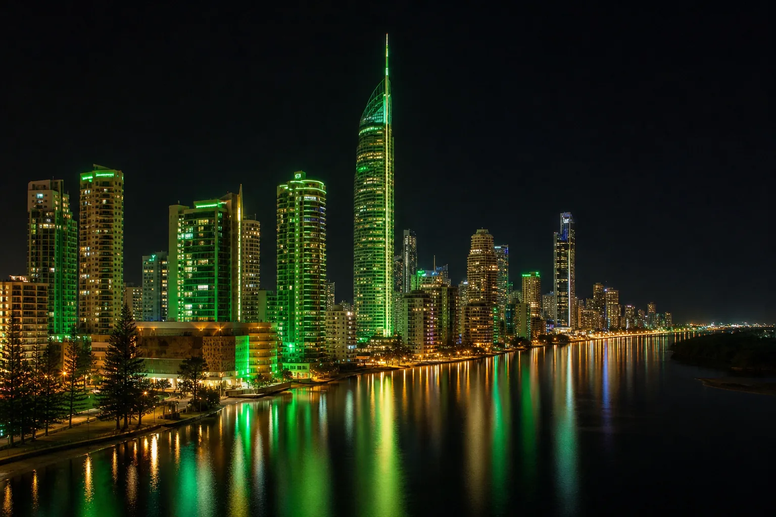 Editorial city guide graphic for Rich Casino readers in Gold Coast, QLD