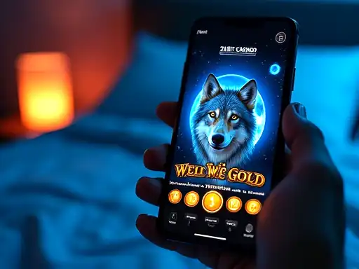 Wolf Gold pokie artwork at Rich Casino